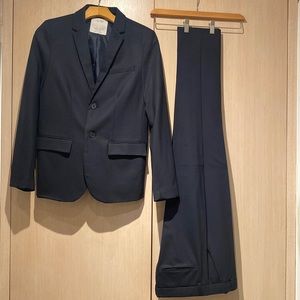 Zara Kids 13-14 Wool suit jacket, pant, leather belt.